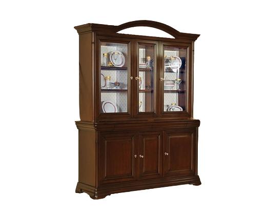 Витрина 3-х дверная Элеганс Орех