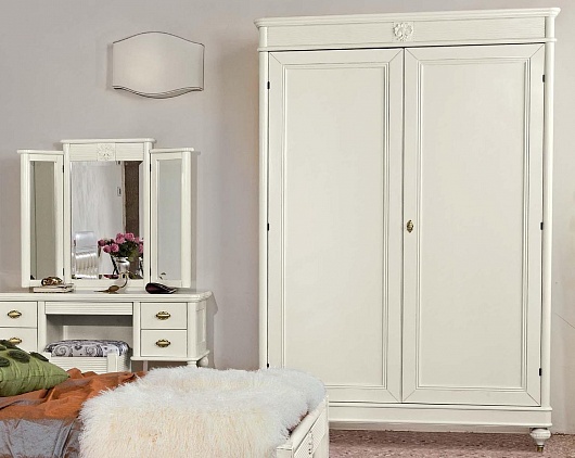 Шкаф 2-х дверный Бурбон BJ843 | Цвет: Avorio Consumato