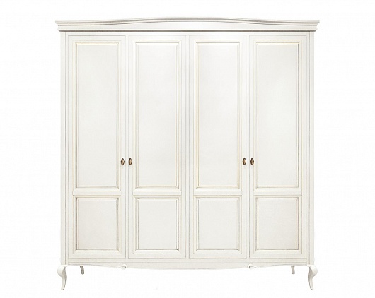 Шкаф 4-х дверный Портофино Т-554Д | Цвет: Айвори