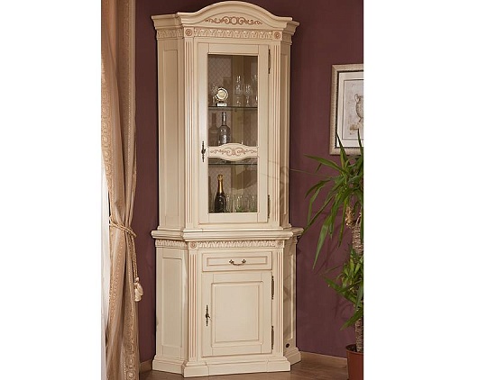 Угловая витрина Венеция | Цвет: Слоновая кость