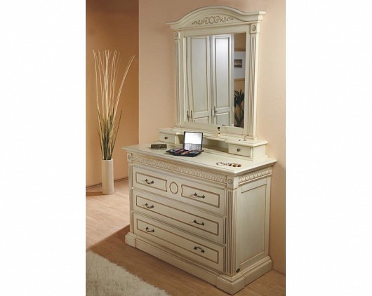 Комод и зеркало Венеция | Цвет: Слоновая кость