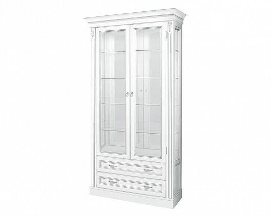 Витрина 2-х дверная Палермо Т-702 | Цвет: Белый
