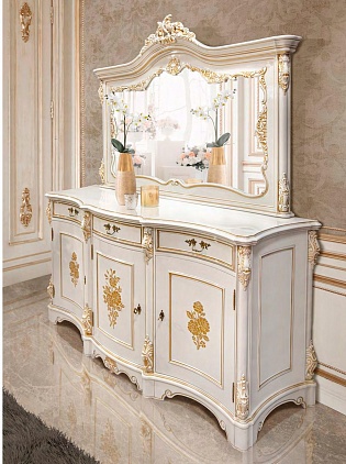 Буфет 3-х дверный Мара Белла | Цвет: Слоновая кость