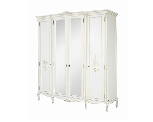 Шкаф 4-х дверный Жасмина | Цвет: Белый