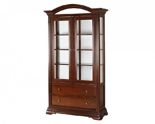 Витрина 2-х дверная Элеганс Орех