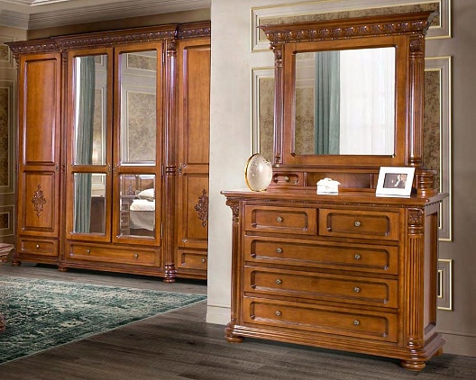 Комод и зеркало Венеция Люкс