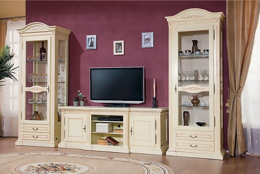 Мебель для ТВ Венеция | Цвет: Слоновая кость